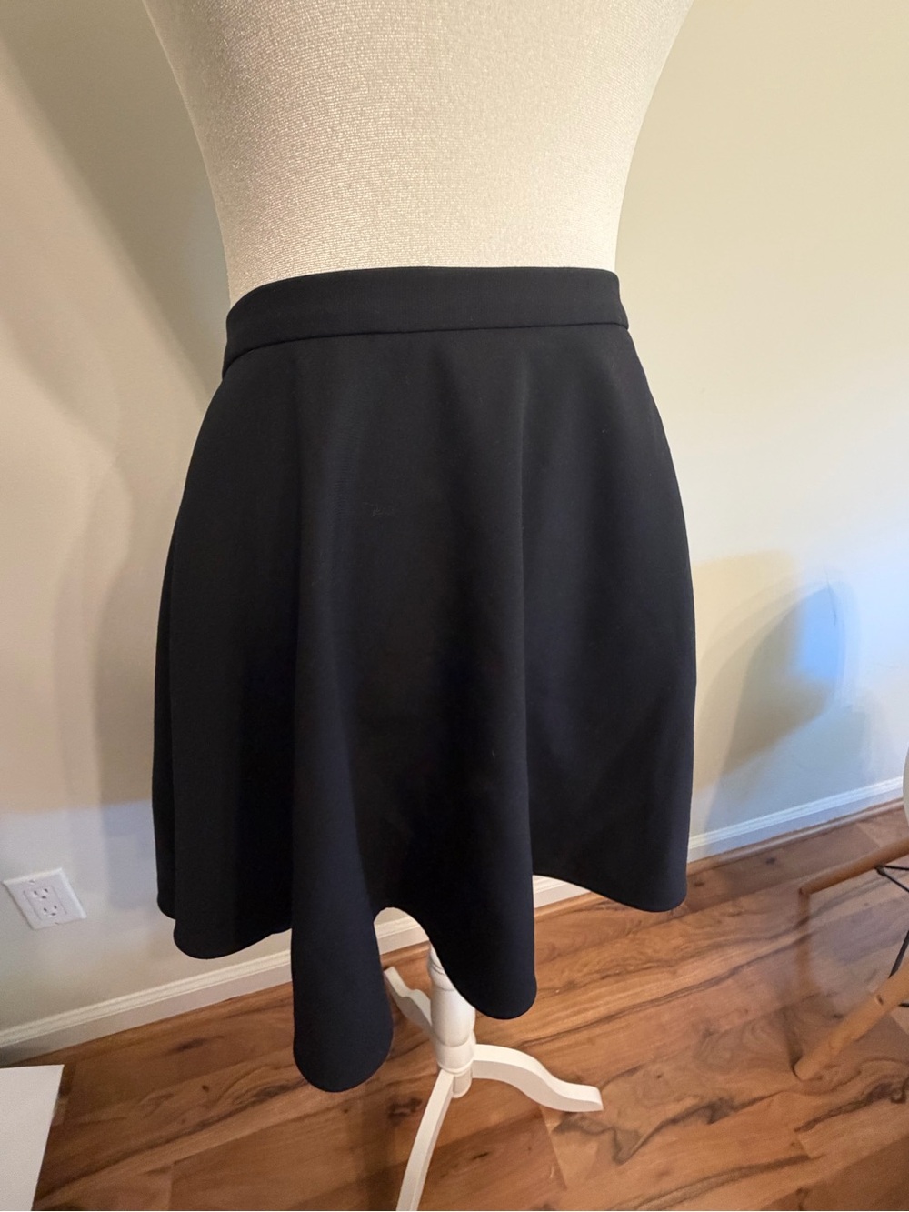 NWT **Valentino** Mini A-Line Skater Skirt in Classic Black